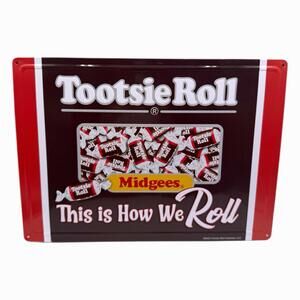Vintage-Style Tootsie Roll Midgees Metal Sign 17” x 12”